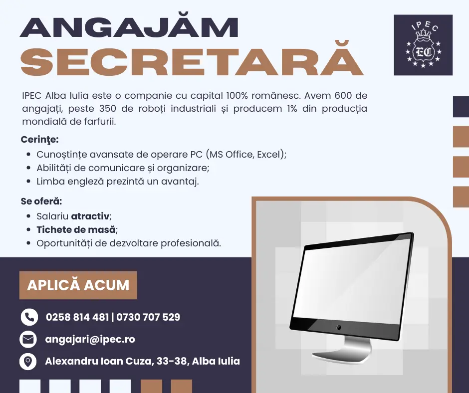 angajam secretara